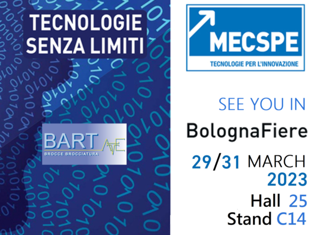 BART Srl AT MECSPE in Bologna | 29 – 31 March 2023